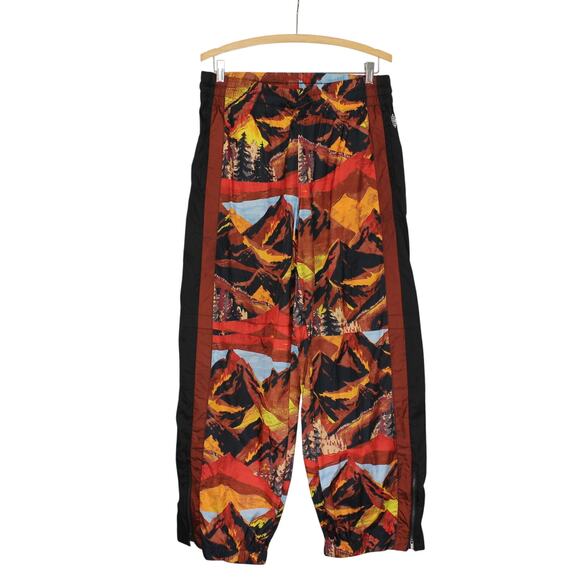 Med FP Free People Printed EndZone TrackPants Ski Nic Route Mocha Apres Mountain - Picture 6 of 15